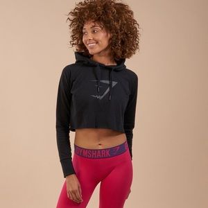 Gymshark cropped black hoodie